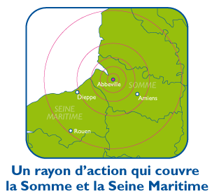 Notre rayon d'action : Somme & Seine Maritime
